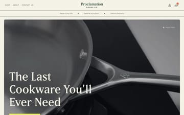 Proclamation Goods Co. website preview