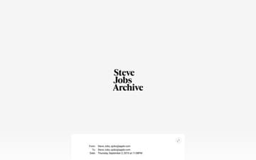 The Steve Jobs Archive website preview