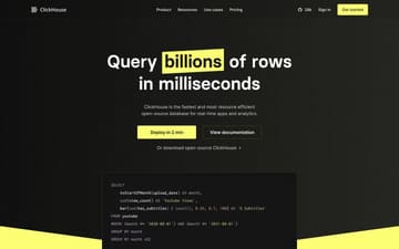 ClickHouse website preview