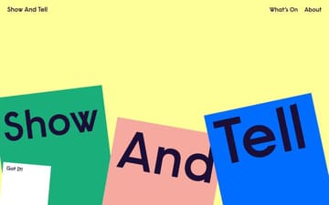 Show And Tell website preview