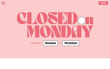 Closed On Monday website preview