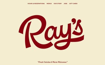 Ray's Waterfront website preview