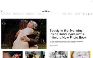 AnOther Magazine website preview