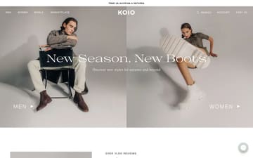 Koio website preview