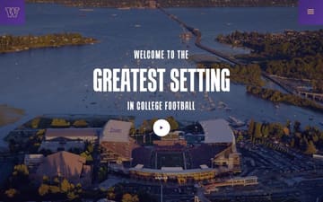 University of Washington Athletics website preview