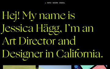 Jessica Hägg website preview