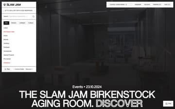 Slam Jam website preview