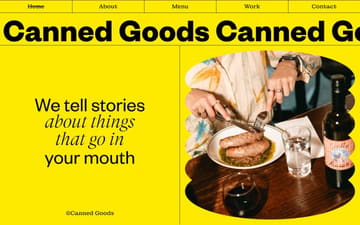 Canned Goods website preview