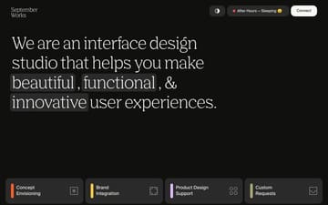 SeptemberWorks website preview