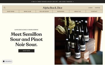 Alpha Box & Dice website preview