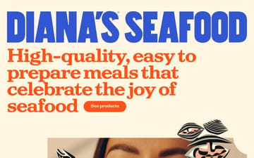 Diana's Seafood website preview