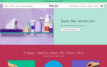 The honey pot website preview