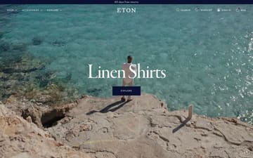 Eton Shirts website preview