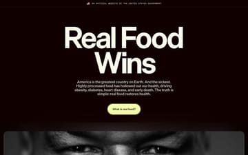 Real Food website preview