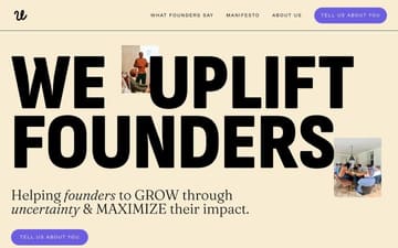 Uplift Founders website preview