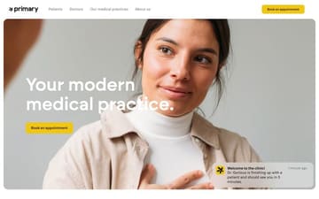 Primary website preview