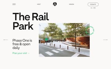 The Rail Park website preview