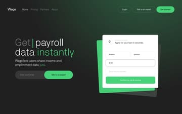 Wage website preview