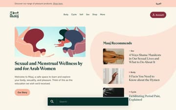 Mauj website preview