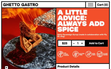 Spicy Sovereign Syrup website preview