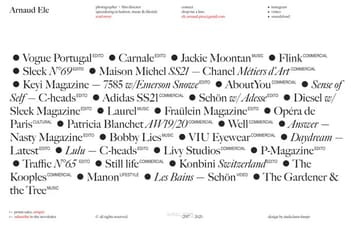 Arnaud Ele website preview