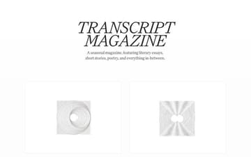 Transcript Magazine website preview