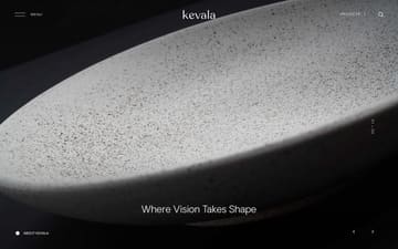 Kevala Ceramics website preview