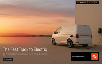 Shift Ev website preview