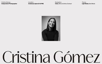Cristina Gomez website preview
