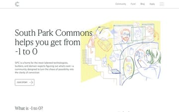 South Park Commons website preview
