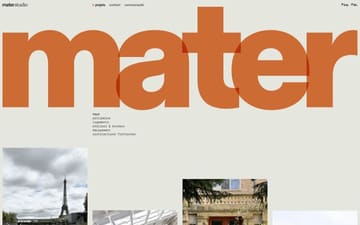 Mater Studio website preview