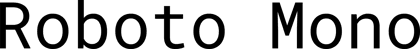 Roboto Mono font preview