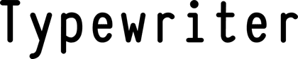 Typewriter font preview