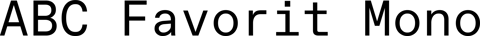 ABC Favorit Mono font specimen