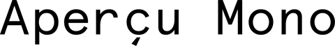 Aperçu Mono font specimen