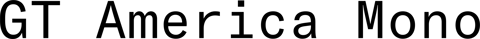GT America Mono font specimen