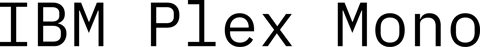 IBM Plex Mono font specimen