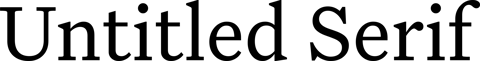Untitled Serif font specimen