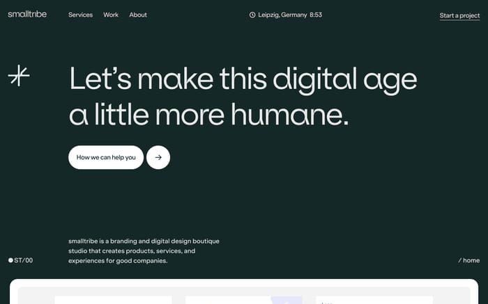 Smalltribe website preview