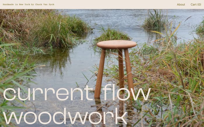 Current Flow Woodwork website preview