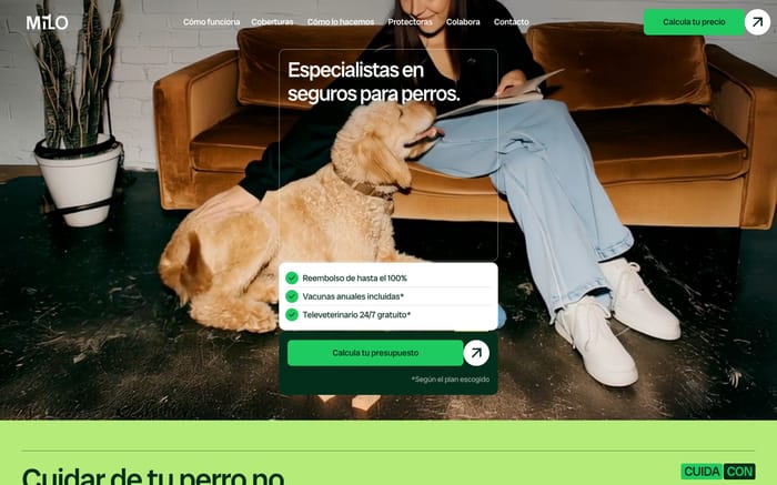 Milo website preview