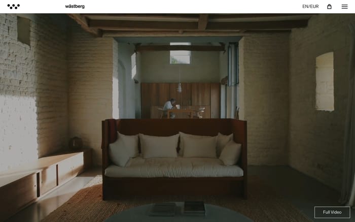 Wästberg Lighting website preview