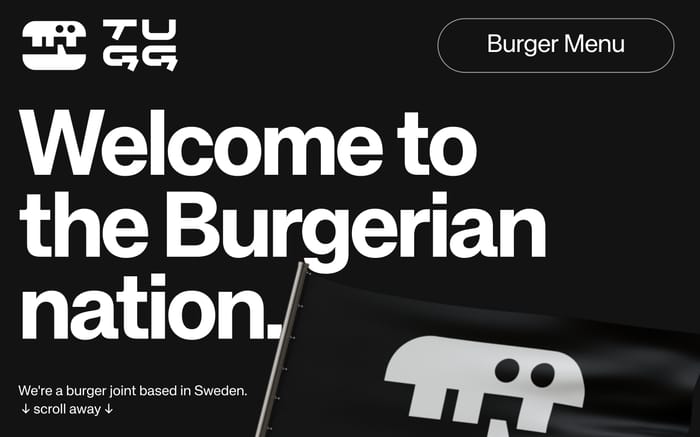 Tugg Burgers website preview