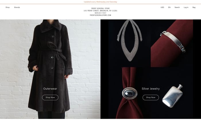 Front General Store website preview