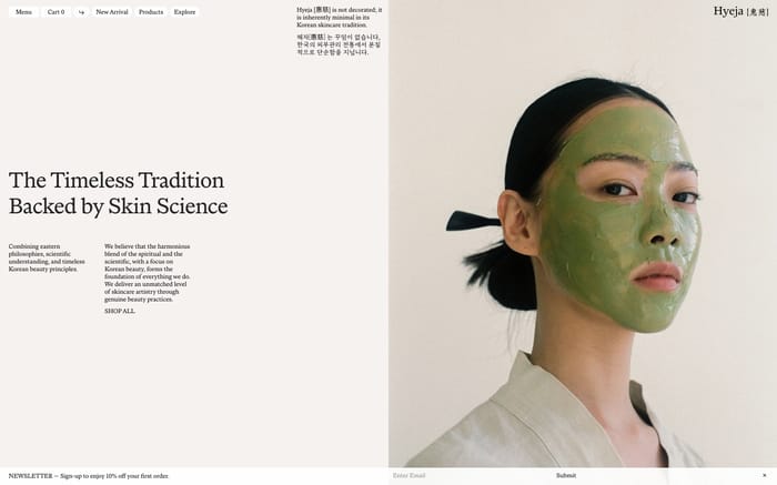 Hyeja website preview
