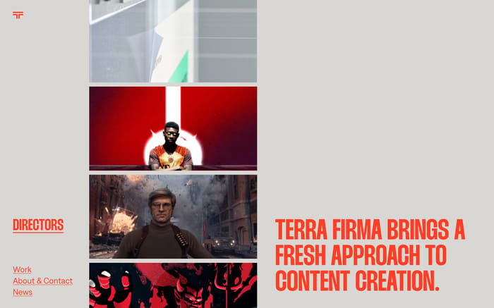 Terra Firma Pictures website preview
