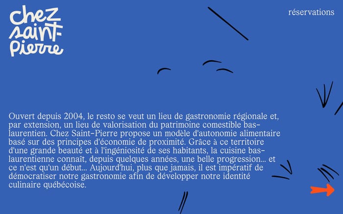 Chez Saint-Pierre website preview