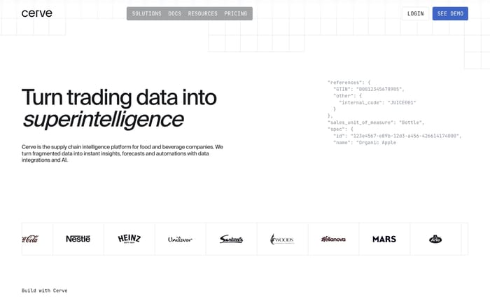 Cerve website preview