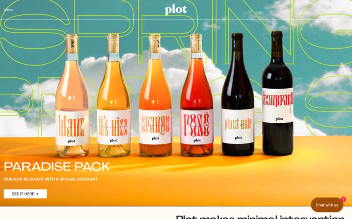 Plot Wines website preview