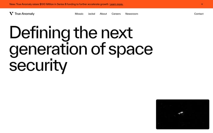 True Anomaly website preview